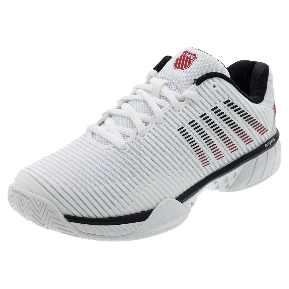 K Swiss Hypercourt Express 2 White/Black/Mars Red Men's Tennis Shoes