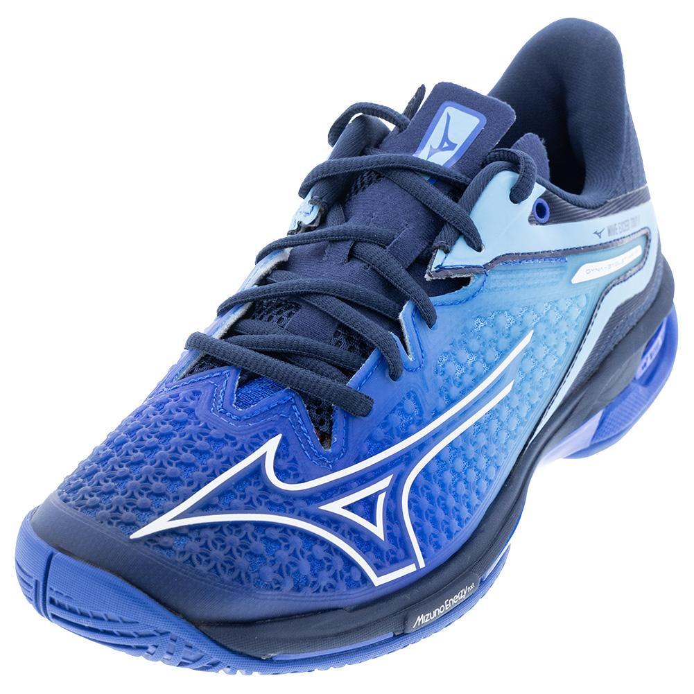 Mizuno Women's Wave Exceed Tour 6 AC Tennis Shoes Mugen Blue and White