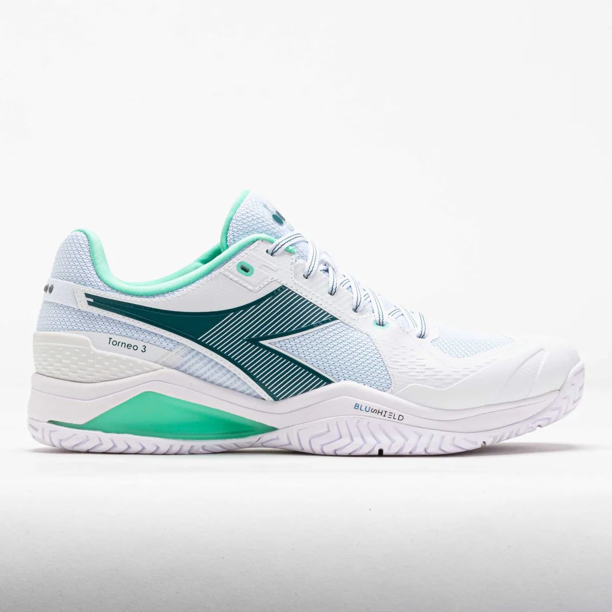 Diadora Men's Blushield Torneo 3 white/shaded spruce